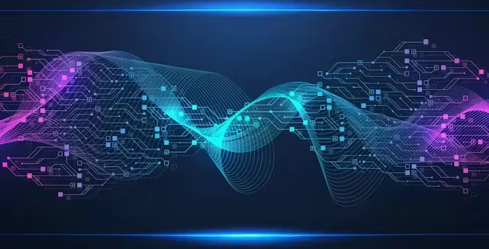 Abstract blue shapes